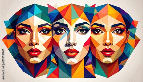 Abstract female portraits