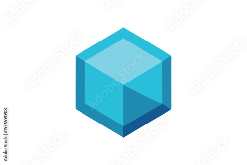 Ice Cube Icon Vector Flat Design On White Background