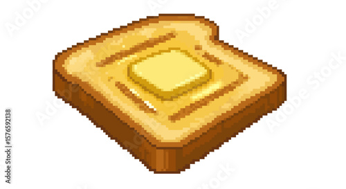 Pixel Art Toast with Butter A Deliciously Simple 8-bit Treat