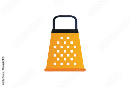 Grater Kitchen Utensil Icon Vector On White