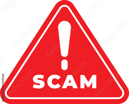 Scam Alert Sign, Symbol Illustration