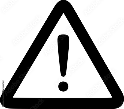 Warning triangle with exclamation mark icon vector
