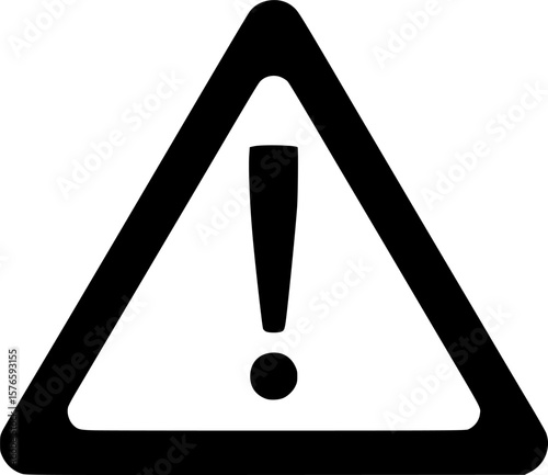 Warning triangle with exclamation mark icon vector
