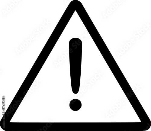 Warning triangle with exclamation mark icon vector
