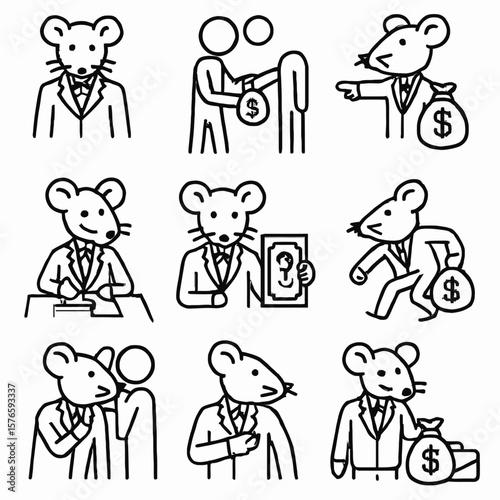 Rat-Headed Figures in Corrupt Transactions