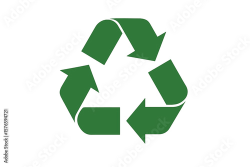 Recycling Symbol Icon. Green Eco Arrows Loop. Recycle Sign. Environmental Conservation. Sustainability Concept. Waste Management. Circular Economy. Reduce Reuse Recycle. Vector Illustration.