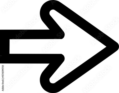 Bold outline arrowhead vector design
