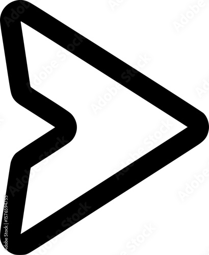 Bold outline arrowhead vector design
