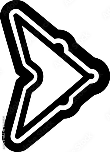 Bold outline arrowhead vector design
