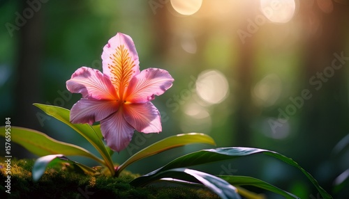 vibrant flower blooming in nature close up photography lush green environment artistic perspective