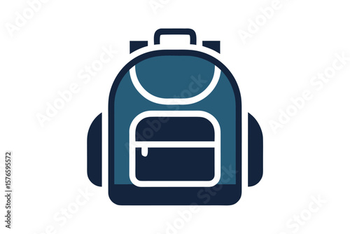 Backpack Icon Vector Travel On White