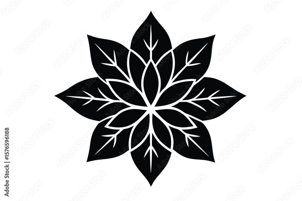 Fototapeta premium frosted floral vector icon