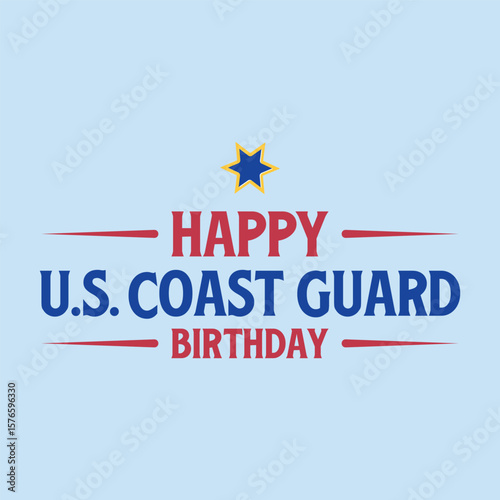 Coast guard birthday celebration graphic