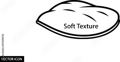 Soft texture outline icon vector
