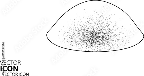 Soft texture outline icon vector
