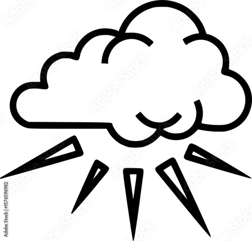 Sour smell outline icon vector
