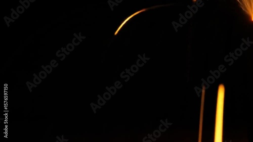 Sparks Fly in the Dark Night