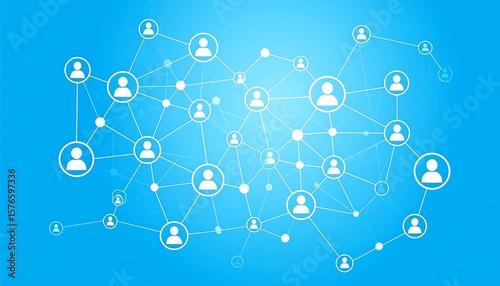 Abstract network of interconnected people