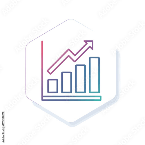 Financial Growth Diagram: A vibrant illustration of a financial growth chart featuring a rising arrow and bar graph, indicating progress and success.