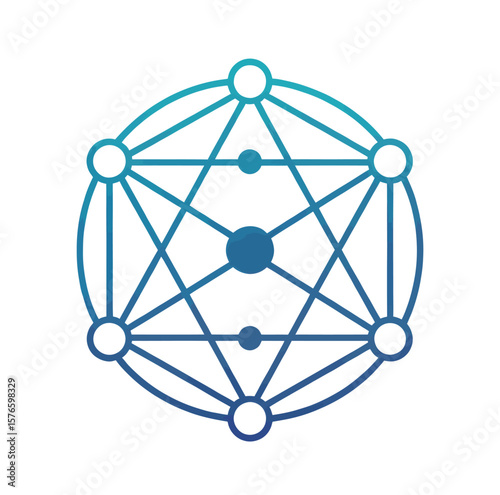 Intricate Digital Web of Connectivity: An abstract and elegant geometric network of interconnected lines and dots, representing concepts such as data, connection, or networking.
