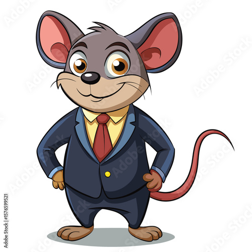 Cartoon mouse in a business suit (1)