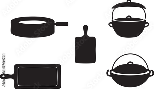 Silhouette Icons Cooking Utensils & Kitchenware
