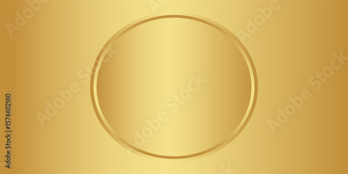 Golden label banner ribbon vector background with isolated fancy badge vintage sticker and decorative border icon for frame, coin. Festive colorful tag design award of gift illustration collection