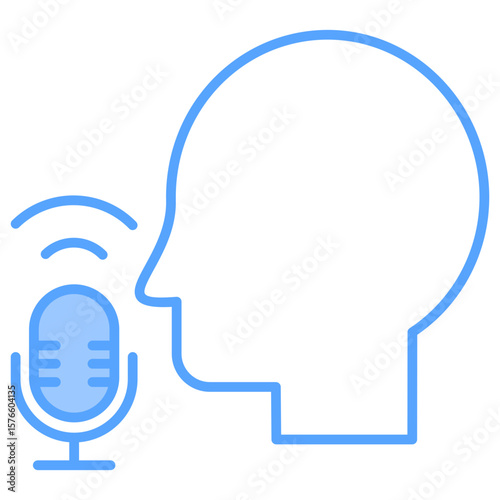 Voice Blue Icon
