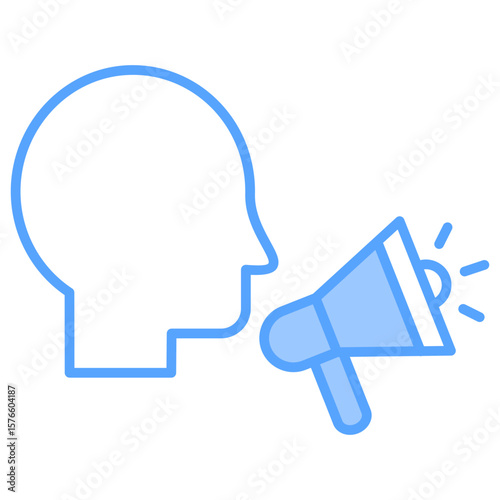 Man Sound Blue Icon