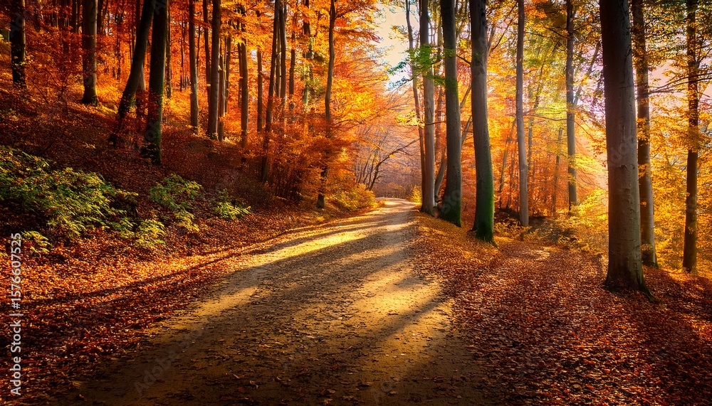 Obraz premium path in autumn forest