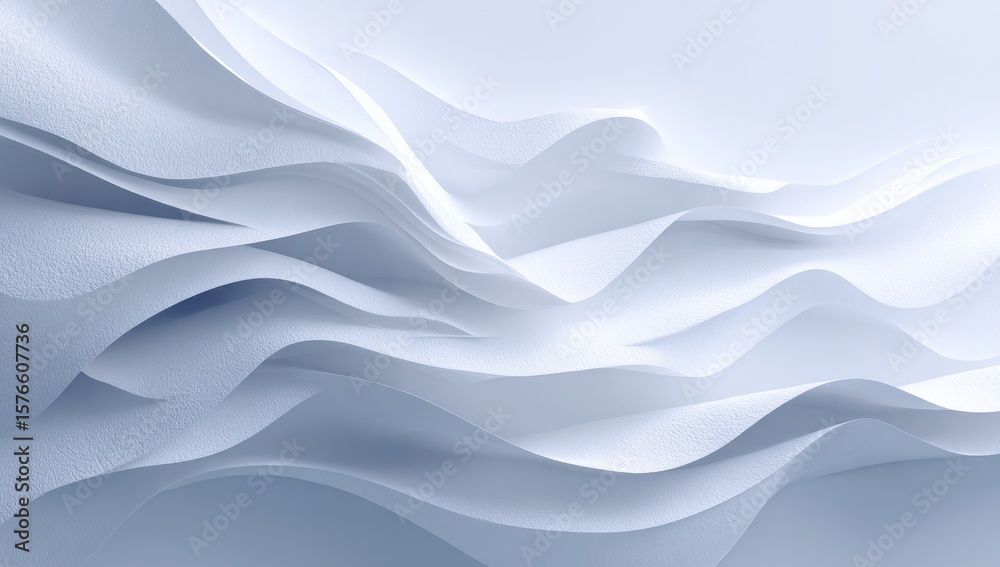 Fototapeta premium Abstract light blue wavy folds