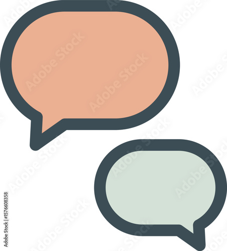 Flat Design Speech Bubbles Communication Illustration