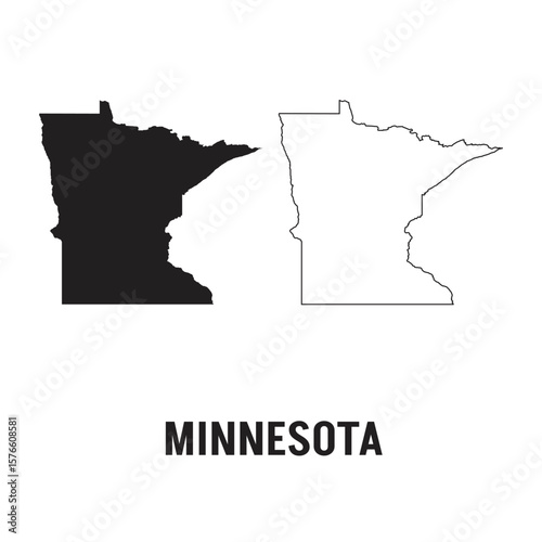 Missouri state silhouette, line style. America illustration, American vector outline isolated on white background