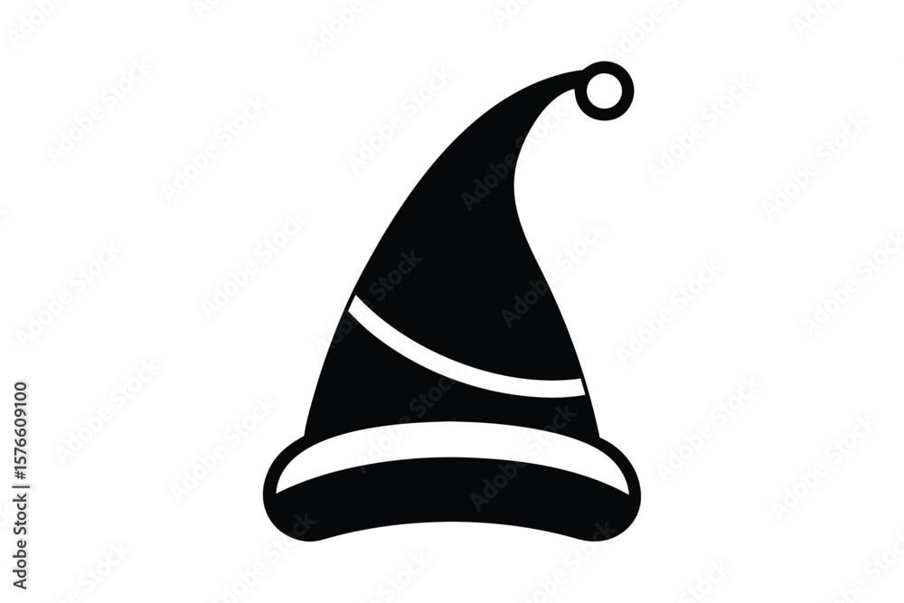 Fototapeta premium tiny elf hat vector icon