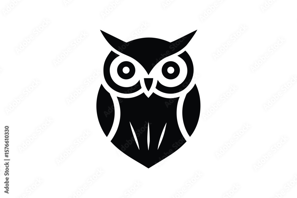 Obraz premium winter owl vector icon