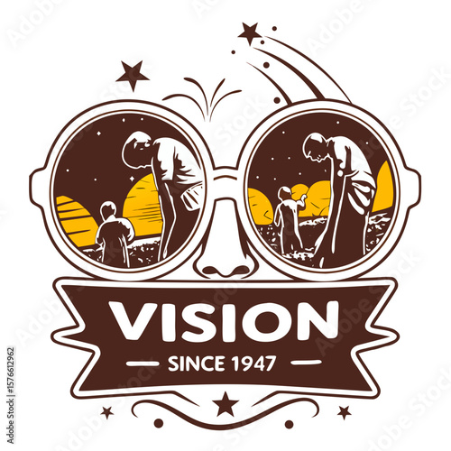 Visionary artwork featuring people in retro sunglasses