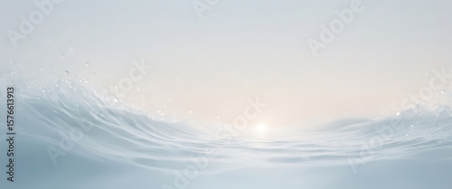Soft pastel dreamy background with white bokeh sparkles and elegant light swirl, ai