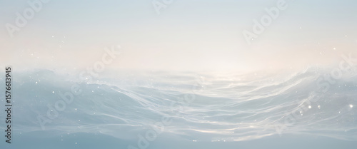 Soft pastel dreamy background with white bokeh sparkles and elegant light swirl, ai