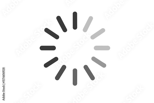 Loading icon simple buffer loader for website, video, ui, app or animation. Vector preloader spinner symbol. Progress circle for download, upload, processing or waiting.
