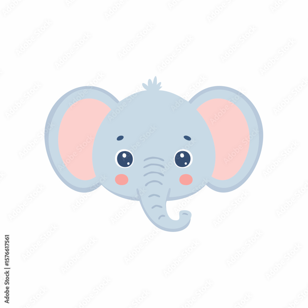 Fototapeta premium Minimalist Portrait of an Adorable Miniature Animal for Kids