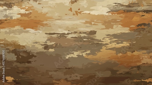 Abstract ochre and beige brush strokes for backgrounds and textures