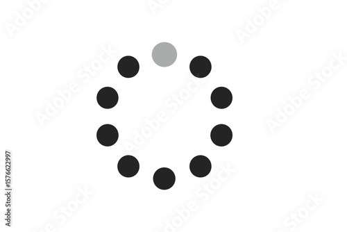 Loading icon concept. Simple buffer loader symbol for website, video, ui, app or animation. Wait, preloader, spinner, progress bar element. Vector illustration design.