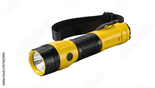 Heavy-duty yellow and black LED flashlight with adjustable beam and durable waterproof casing for outdoor use