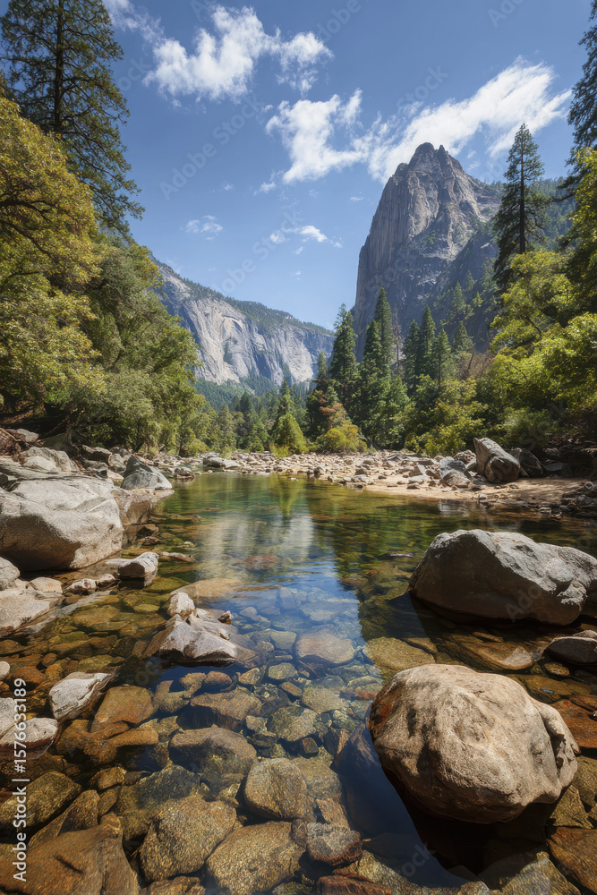 Naklejka premium captivating summer landscapes showcasing natural beauty of rivers and waterfalls across all states of usa