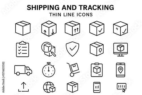 Map location and navigation thin line icon collection. Vector illustration. GPS direction and travel route. Geolocation pin for digital map. Mobile wayfinding and destination.