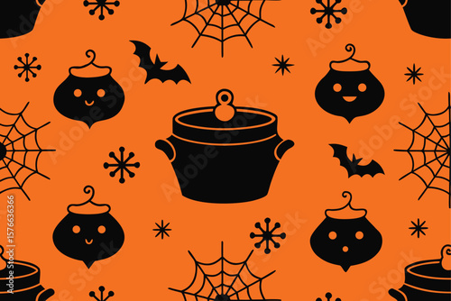 develop a seamless halloween pattern featuring cob (2).eps