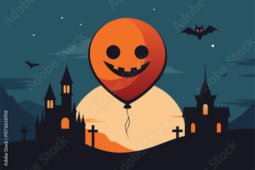editable halloween event flyer with creepy cute b.eps