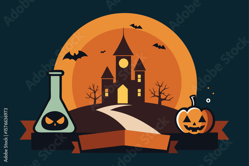 editable halloween science fair poster with fun s.eps