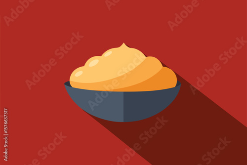 flat design mashed potatoes icons for recipe book.eps