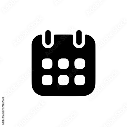 Monthly Calendar Icon Representing Schedule or Date Management